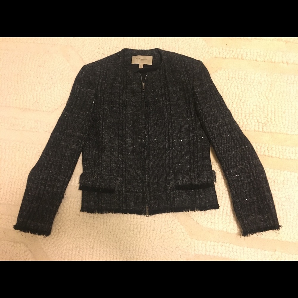 Burberry festive tweed-like suit jacket